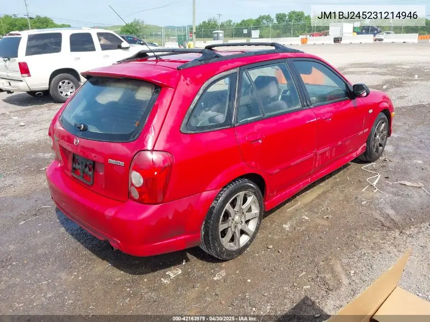 2003 Mazda Protege5 VIN: JM1BJ245231214946 Lot: 42163979