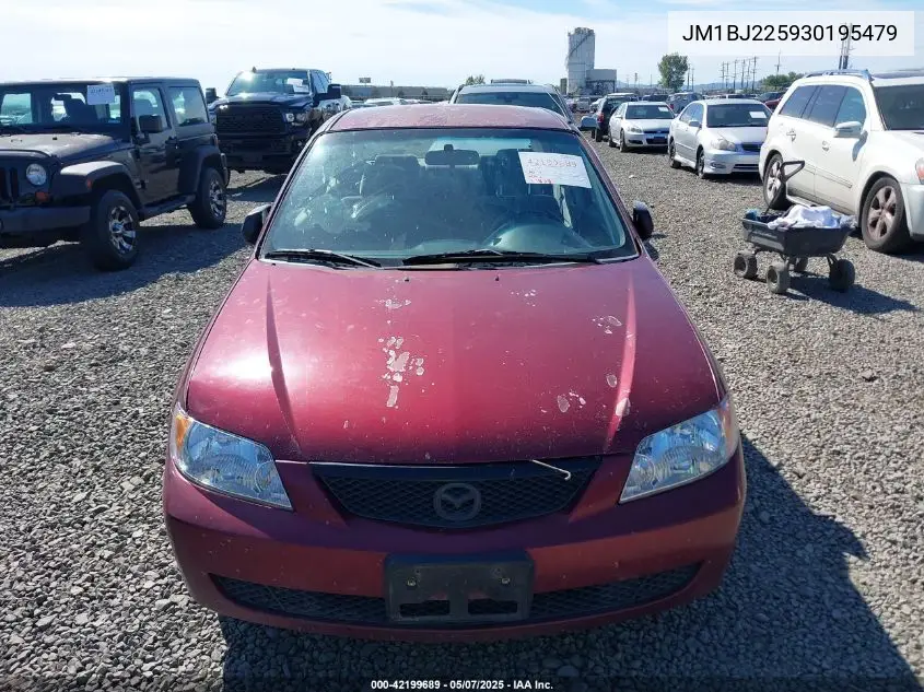2003 Mazda Protege Dx/Es/Lx VIN: JM1BJ225930195479 Lot: 42199689