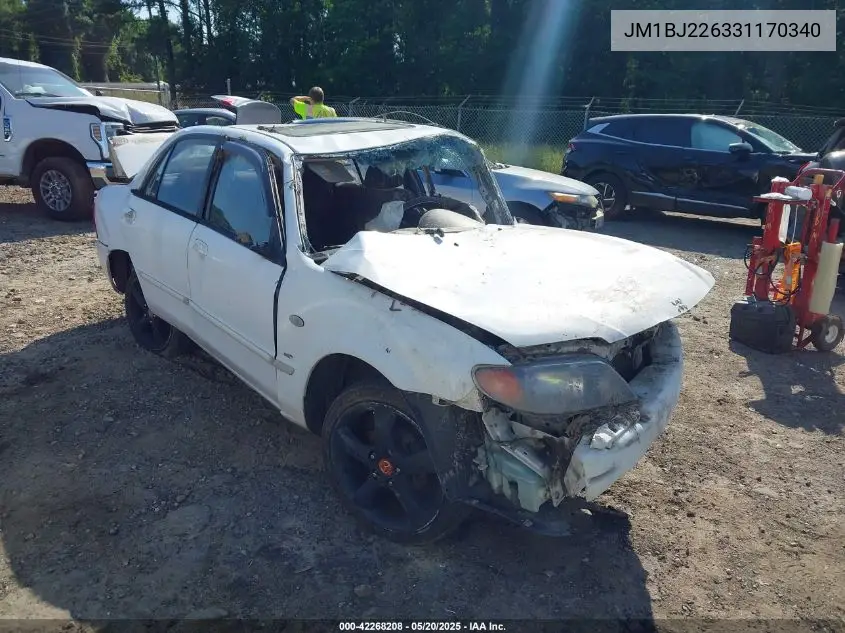 2003 Mazda Protege Dx/Es/Lx VIN: JM1BJ226331170340 Lot: 42268208