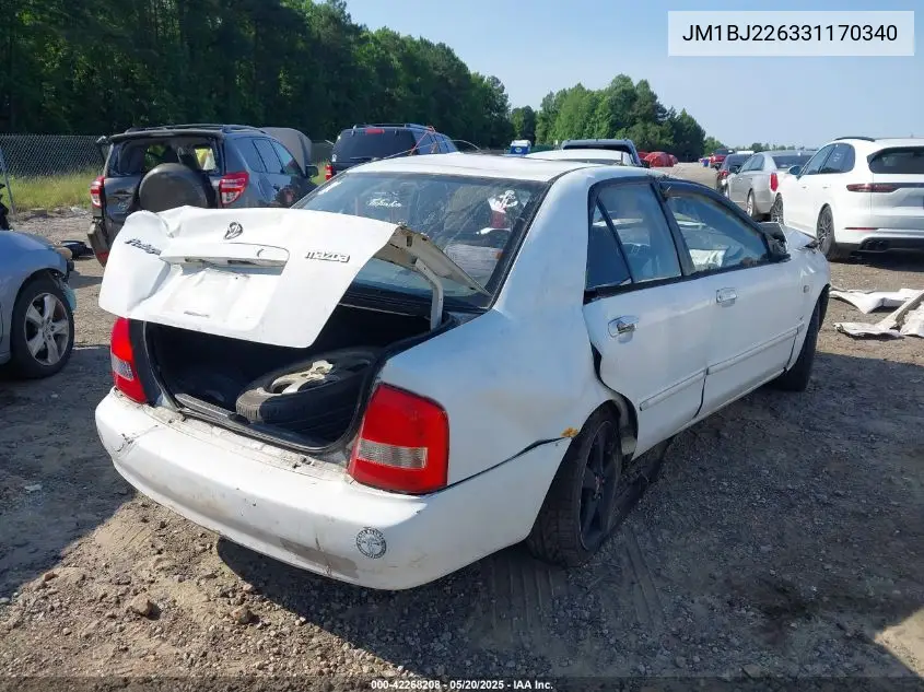 2003 Mazda Protege Dx/Es/Lx VIN: JM1BJ226331170340 Lot: 42268208