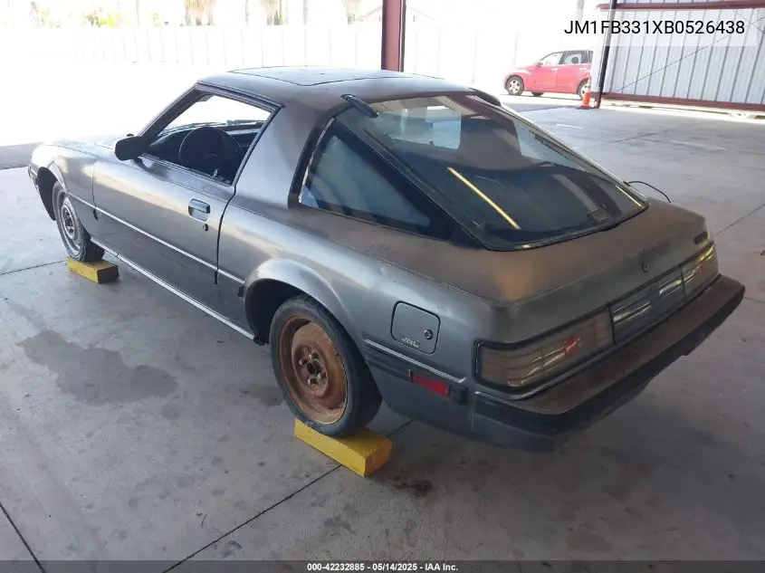 1981 Mazda Rx7 VIN: JM1FB331XB0526438 Lot: 42232885