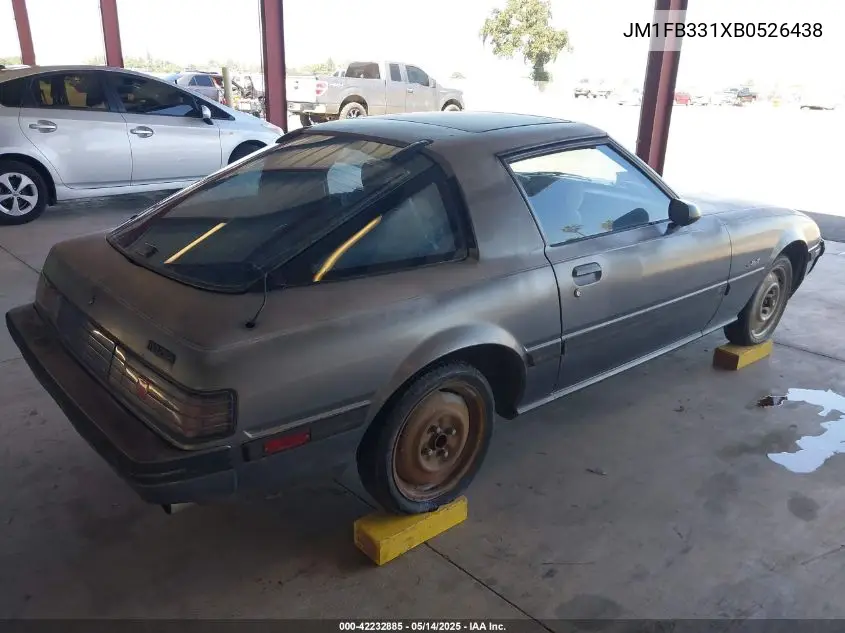 1981 Mazda Rx7 VIN: JM1FB331XB0526438 Lot: 42232885