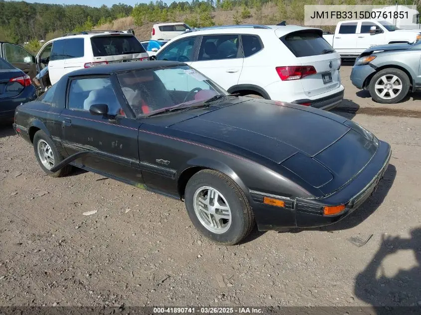 1983 Mazda Rx7 VIN: JM1FB3315D0761851 Lot: 41890741