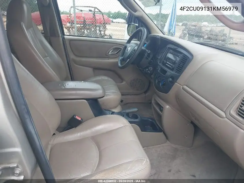 2001 Mazda Tribute Es V6/Lx V6 VIN: 4F2CU09131KM56979 Lot: 42366932