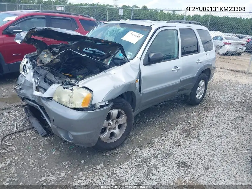 2001 Mazda Tribute Es V6/Lx V6 VIN: 4F2YU09131KM23308 Lot: 42710037