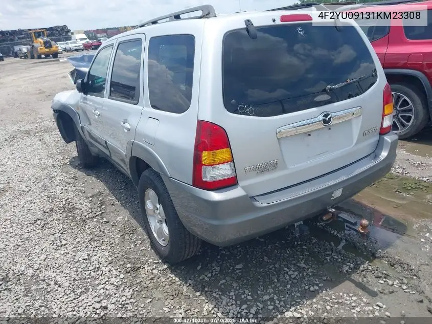 2001 Mazda Tribute Es V6/Lx V6 VIN: 4F2YU09131KM23308 Lot: 42710037