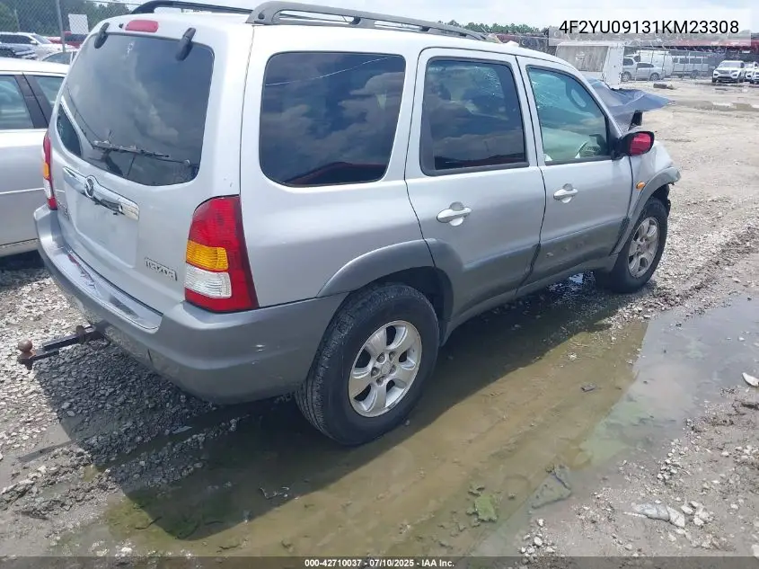 2001 Mazda Tribute Es V6/Lx V6 VIN: 4F2YU09131KM23308 Lot: 42710037
