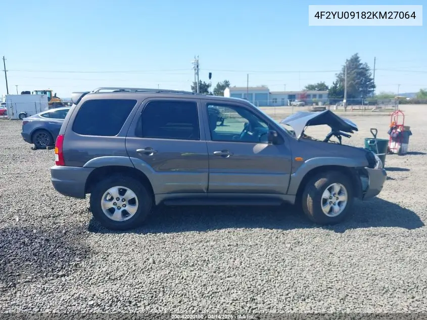2002 Mazda Tribute Es V6/Lx V6 VIN: 4F2YU09182KM27064 Lot: 42020150