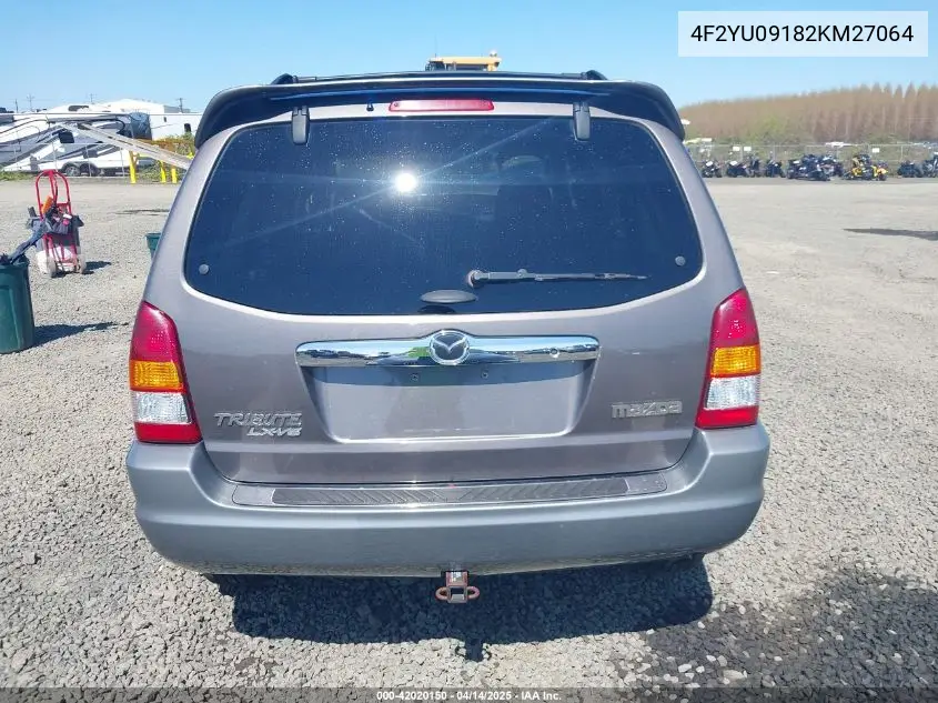2002 Mazda Tribute Es V6/Lx V6 VIN: 4F2YU09182KM27064 Lot: 42020150