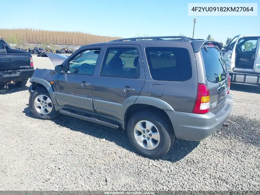 2002 Mazda Tribute Es V6/Lx V6 VIN: 4F2YU09182KM27064 Lot: 42020150