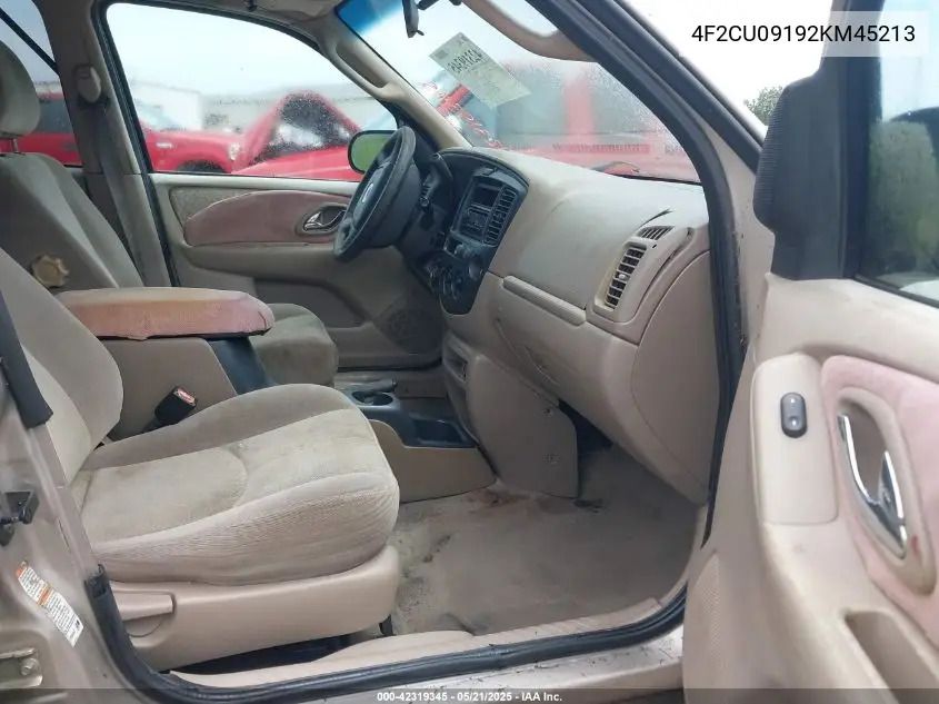 2002 Mazda Tribute Es V6/Lx V6 VIN: 4F2CU09192KM45213 Lot: 42319345