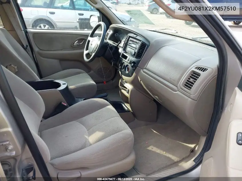 2002 Mazda Tribute Es V6/Lx V6 VIN: 4F2YU081X2KM57510 Lot: 42479477