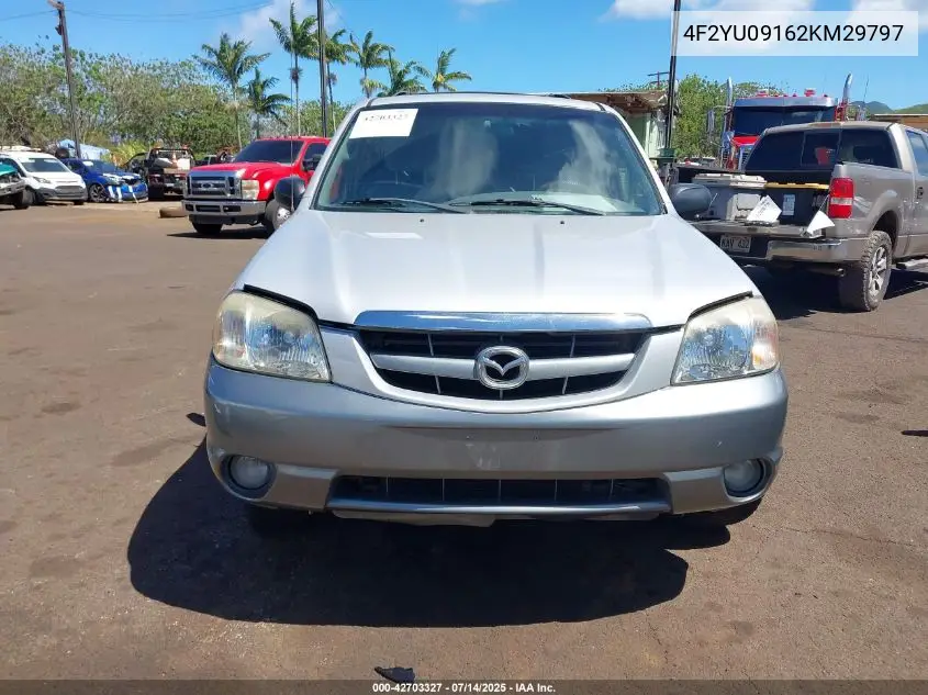 2002 Mazda Tribute Es V6/Lx V6 VIN: 4F2YU09162KM29797 Lot: 42703327
