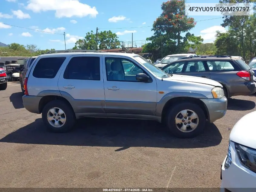 2002 Mazda Tribute Es V6/Lx V6 VIN: 4F2YU09162KM29797 Lot: 42703327