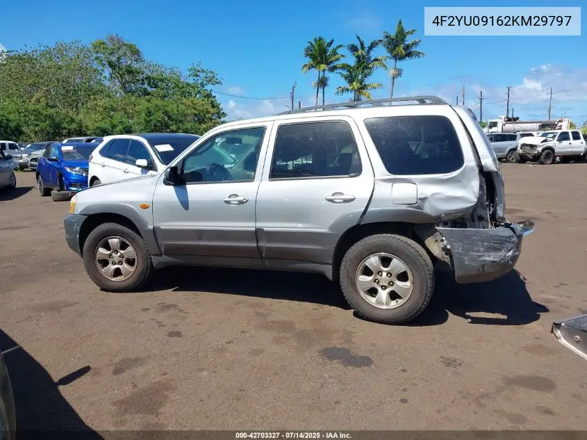 2002 Mazda Tribute Es V6/Lx V6 VIN: 4F2YU09162KM29797 Lot: 42703327
