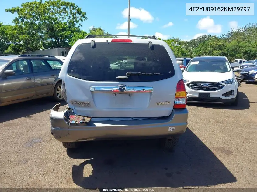 2002 Mazda Tribute Es V6/Lx V6 VIN: 4F2YU09162KM29797 Lot: 42703327