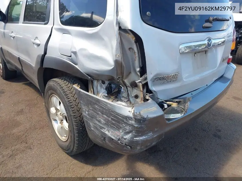 2002 Mazda Tribute Es V6/Lx V6 VIN: 4F2YU09162KM29797 Lot: 42703327