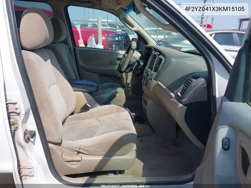 2003 Mazda Tribute Lx V6 VIN: 4F2YZ041X3KM15105 Lot: 42162277