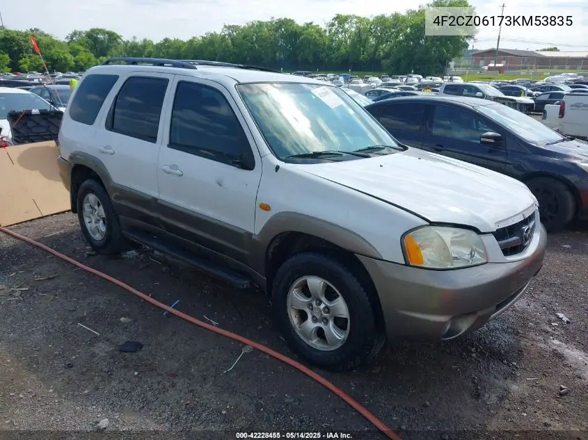 2003 Mazda Tribute Es V6 VIN: 4F2CZ06173KM53835 Lot: 42228455