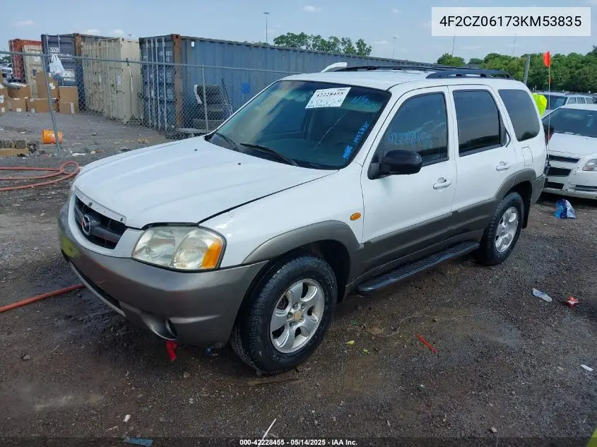 2003 Mazda Tribute Es V6 VIN: 4F2CZ06173KM53835 Lot: 42228455