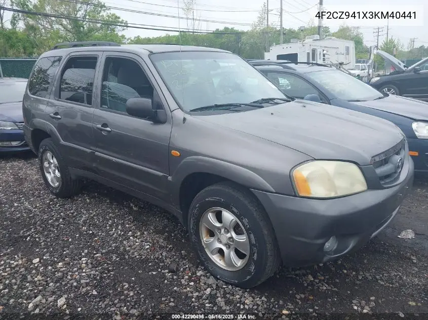 2003 Mazda Tribute Lx V6 VIN: 4F2CZ941X3KM40441 Lot: 42290496