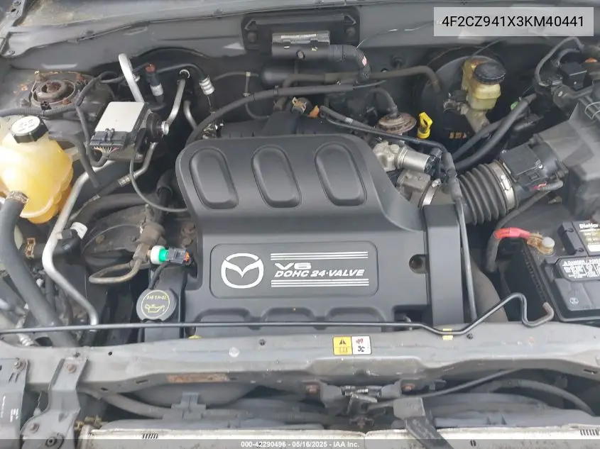 2003 Mazda Tribute Lx V6 VIN: 4F2CZ941X3KM40441 Lot: 42290496