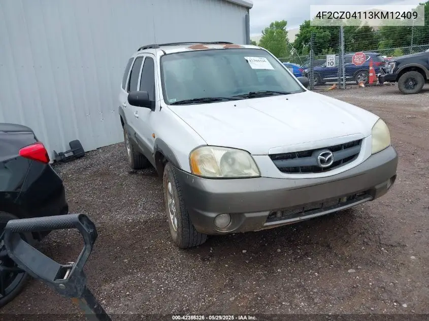 2003 Mazda Tribute Lx VIN: 4F2CZ04113KM12409 Lot: 42366326