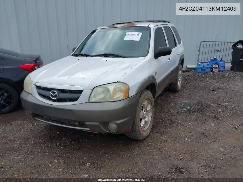 2003 Mazda Tribute Lx VIN: 4F2CZ04113KM12409 Lot: 42366326