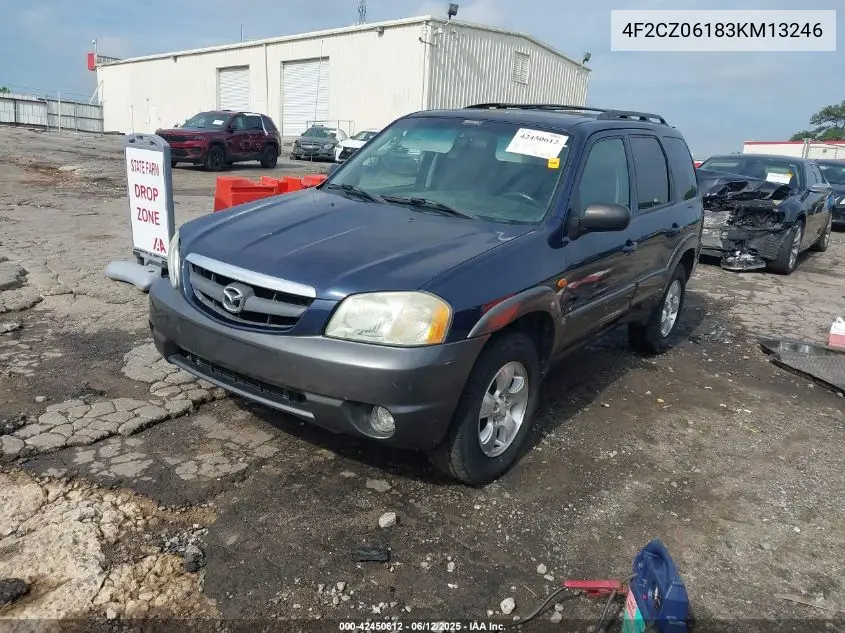 2003 Mazda Tribute Es V6 VIN: 4F2CZ06183KM13246 Lot: 42450612
