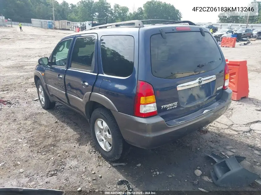2003 Mazda Tribute Es V6 VIN: 4F2CZ06183KM13246 Lot: 42450612