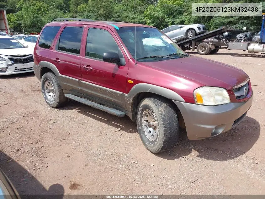2003 Mazda Tribute Es VIN: 4F2CZ06123KM32438 Lot: 42642948