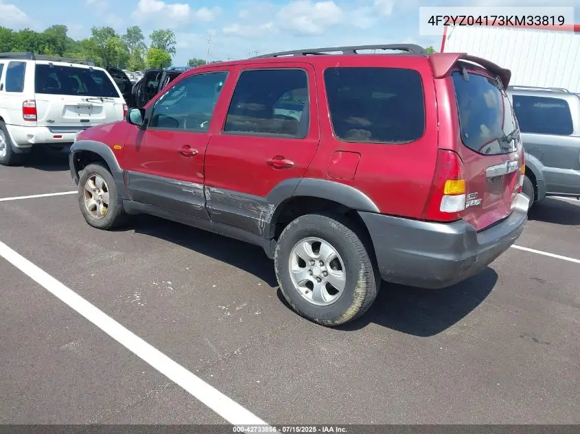 2003 Mazda Tribute Lx V6 VIN: 4F2YZ04173KM33819 Lot: 42733856