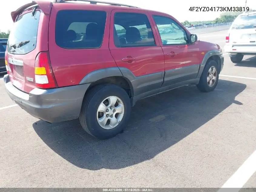 2003 Mazda Tribute Lx V6 VIN: 4F2YZ04173KM33819 Lot: 42733856