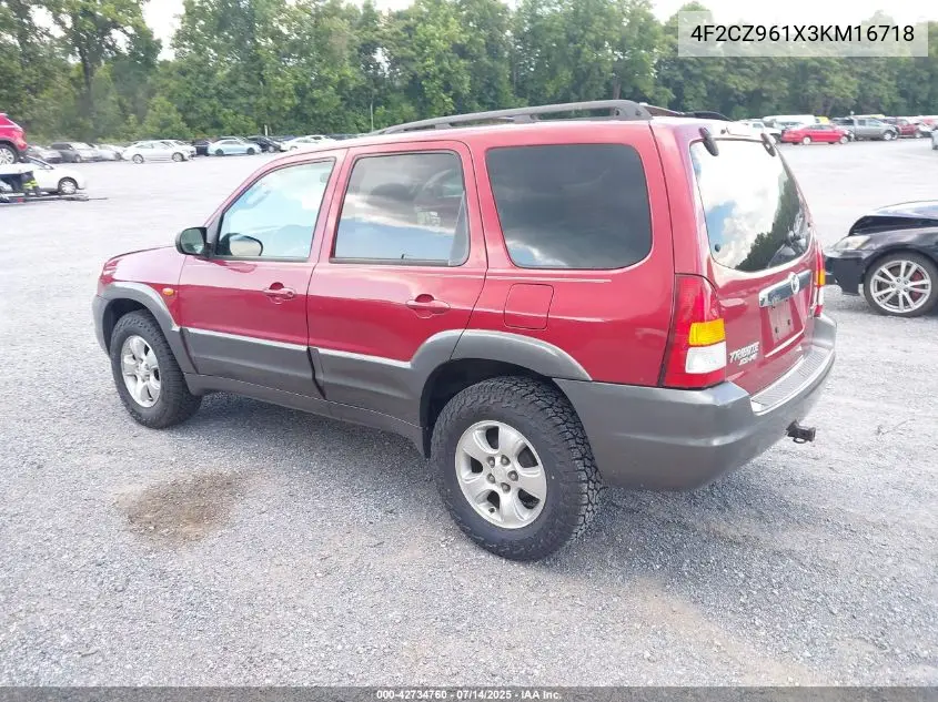 2003 Mazda Tribute Es V6 VIN: 4F2CZ961X3KM16718 Lot: 42734760