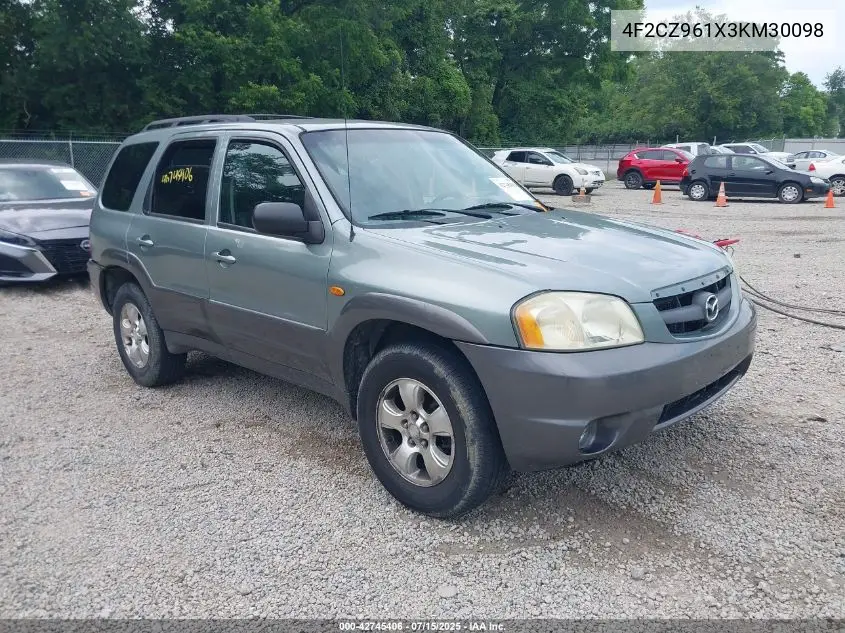 2003 Mazda Tribute Es V6 VIN: 4F2CZ961X3KM30098 Lot: 42745406