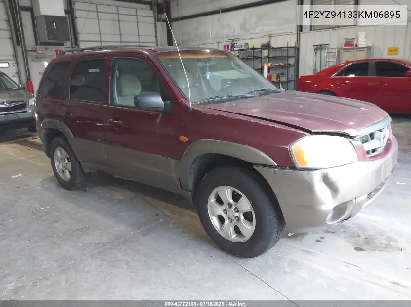 2003 Mazda Tribute Lx V6 VIN: 4F2YZ94133KM06895 Lot: 42772108