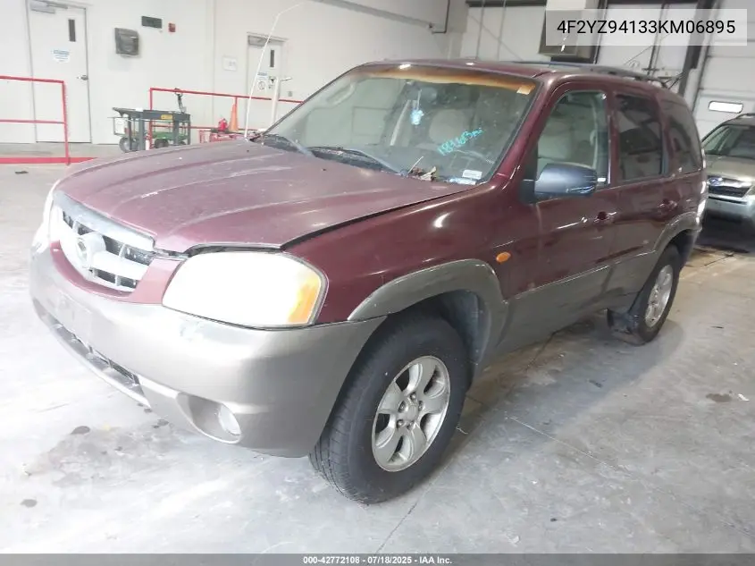 2003 Mazda Tribute Lx V6 VIN: 4F2YZ94133KM06895 Lot: 42772108