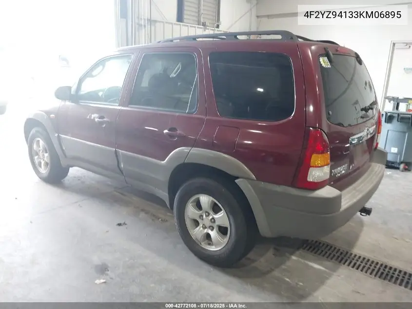 2003 Mazda Tribute Lx V6 VIN: 4F2YZ94133KM06895 Lot: 42772108