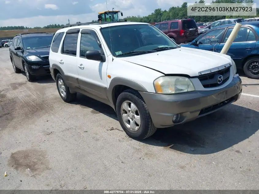 2003 Mazda Tribute Es V6 VIN: 4F2CZ96103KM27923 Lot: 42779704