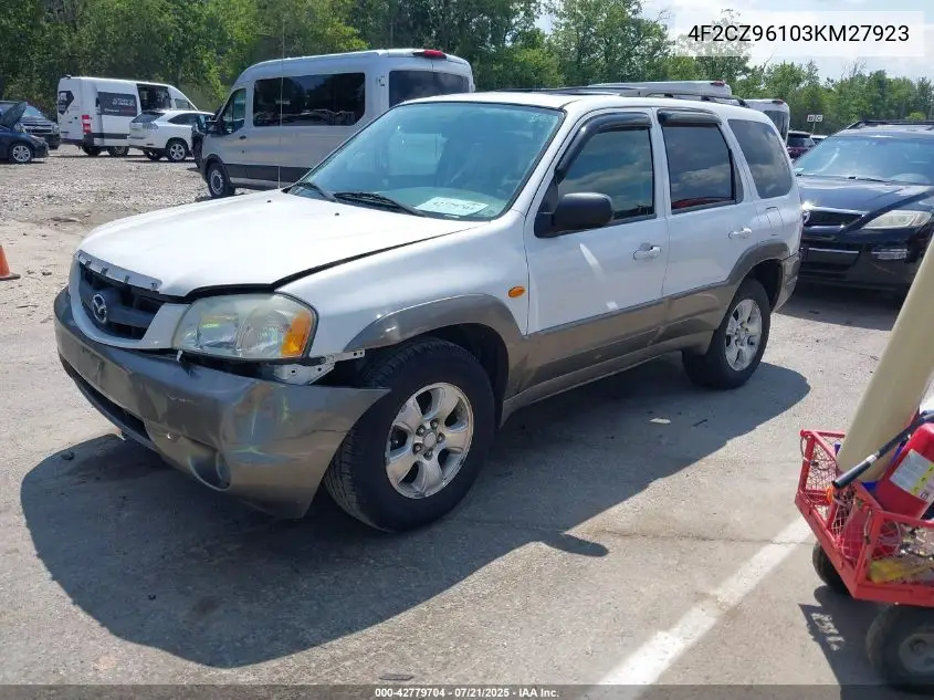 2003 Mazda Tribute Es V6 VIN: 4F2CZ96103KM27923 Lot: 42779704
