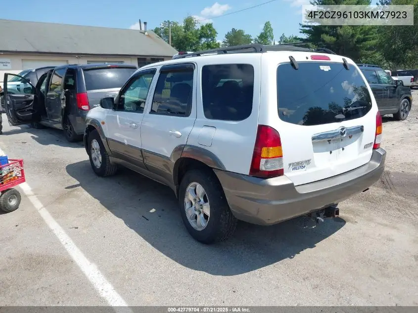 2003 Mazda Tribute Es V6 VIN: 4F2CZ96103KM27923 Lot: 42779704