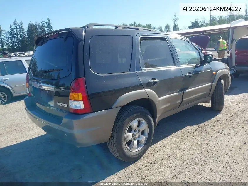 2004 Mazda Tribute Es VIN: 4F2CZ06124KM24227 Lot: 42312389