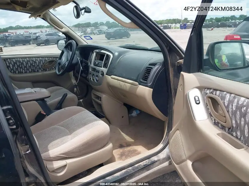 2004 Mazda Tribute Lx V6 VIN: 4F2YZ04124KM08344 Lot: 42348162