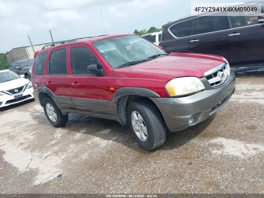 2004 Mazda Tribute Lx V6 VIN: 4F2YZ941X4KM09049 Lot: 42506556