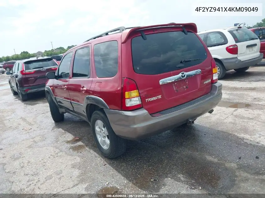 2004 Mazda Tribute Lx V6 VIN: 4F2YZ941X4KM09049 Lot: 42506556