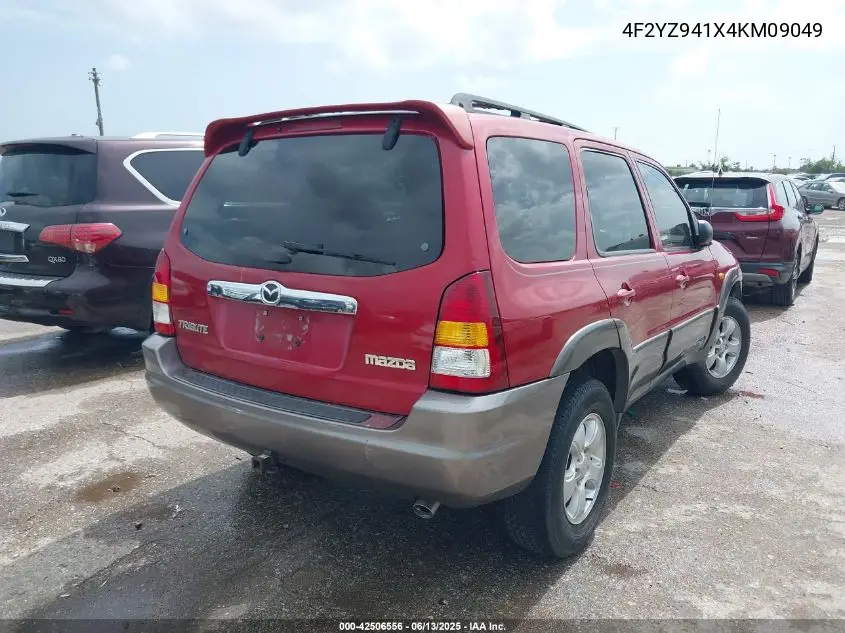 2004 Mazda Tribute Lx V6 VIN: 4F2YZ941X4KM09049 Lot: 42506556