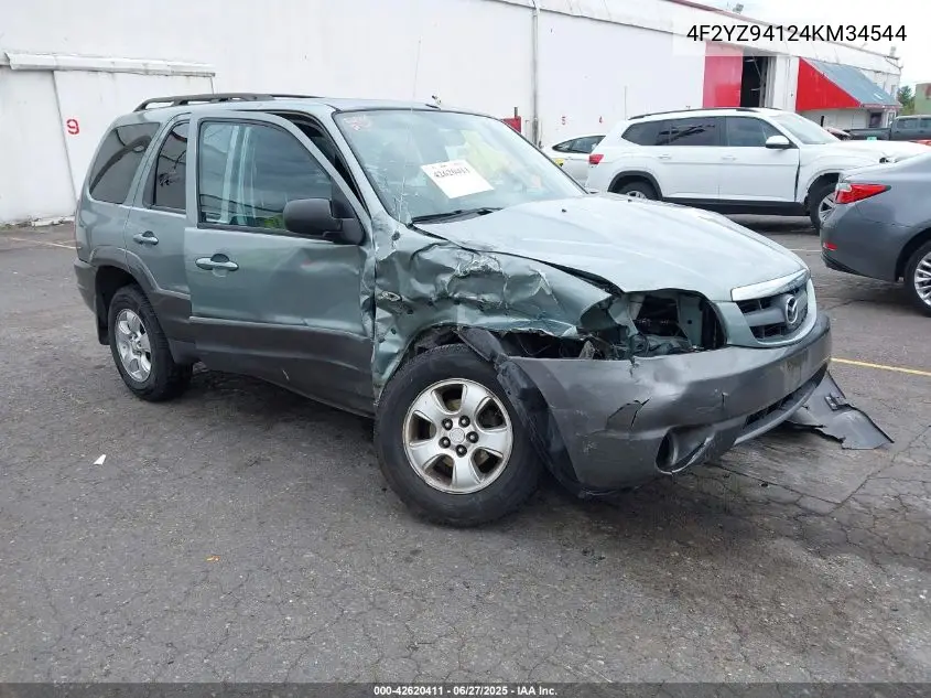 2004 Mazda Tribute Lx V6 VIN: 4F2YZ94124KM34544 Lot: 42620411