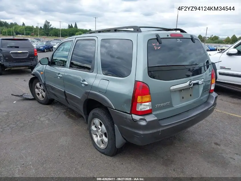 2004 Mazda Tribute Lx V6 VIN: 4F2YZ94124KM34544 Lot: 42620411