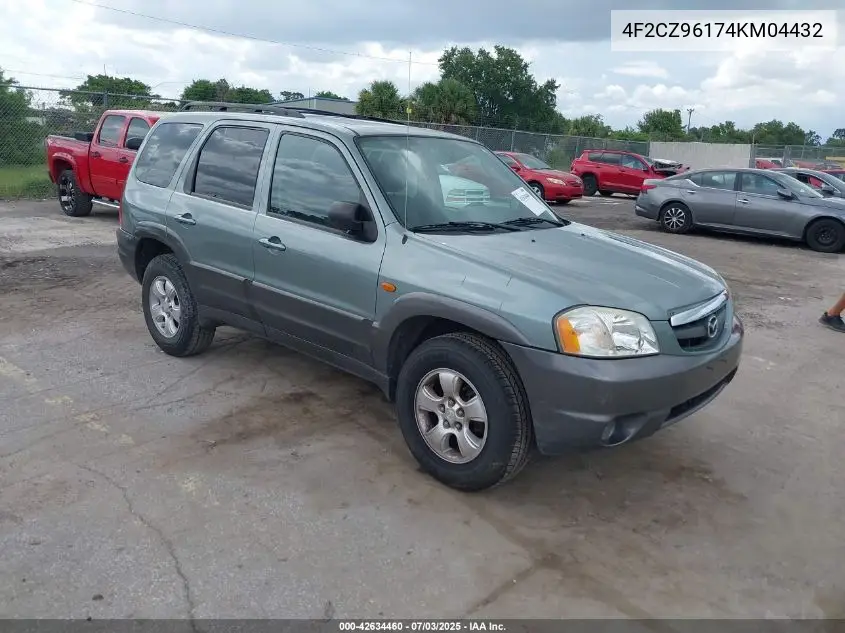 2004 Mazda Tribute Es V6 VIN: 4F2CZ96174KM04432 Lot: 42634460
