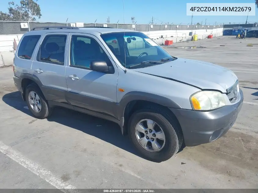 2004 Mazda Tribute Lx V6 VIN: 4F2CZ04114KM22679 Lot: 42638167